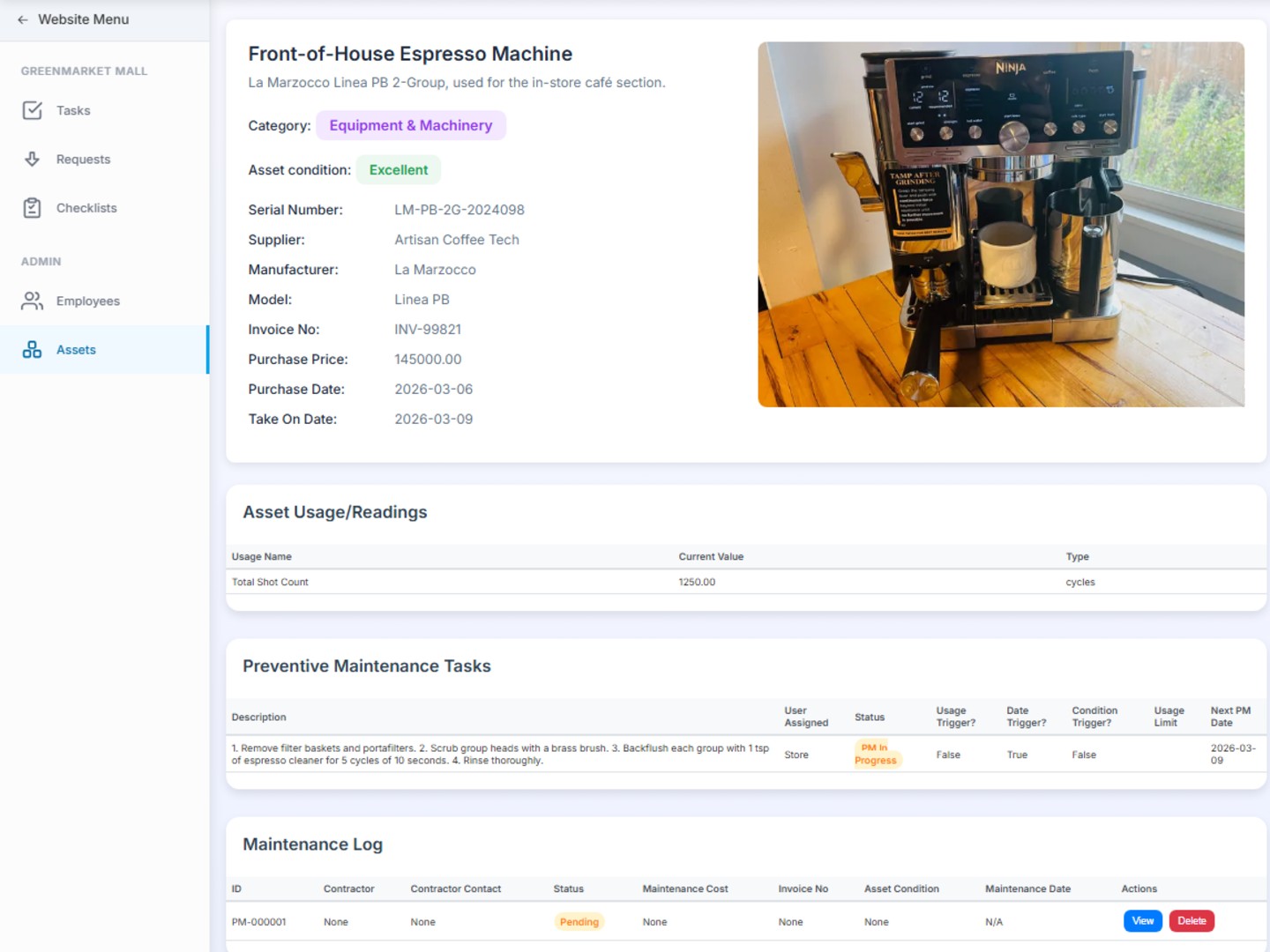 Asset View Dashboard