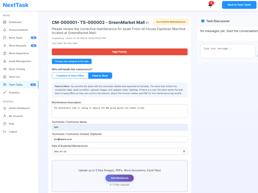 Maintenance Tracking