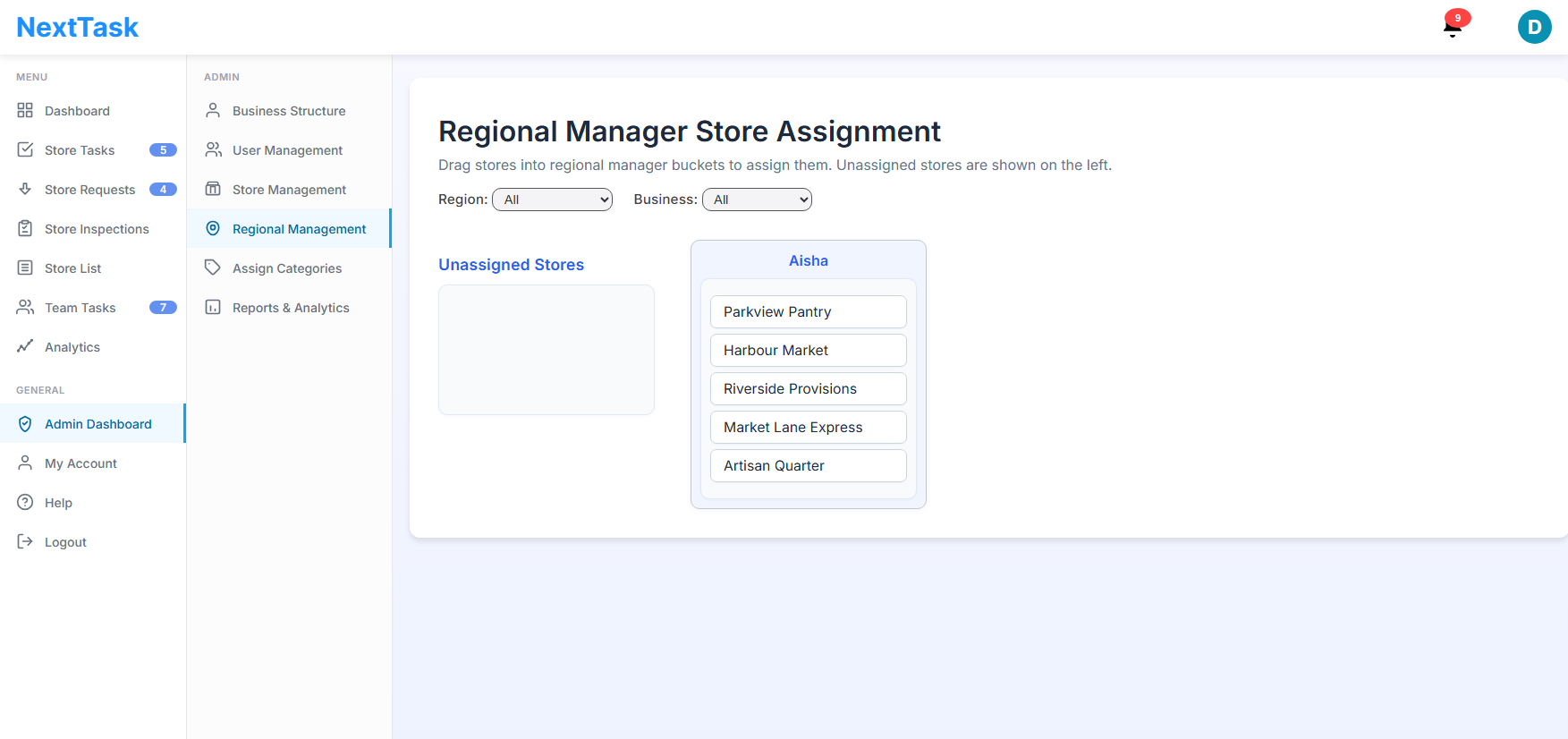 NextTask Regional Managers