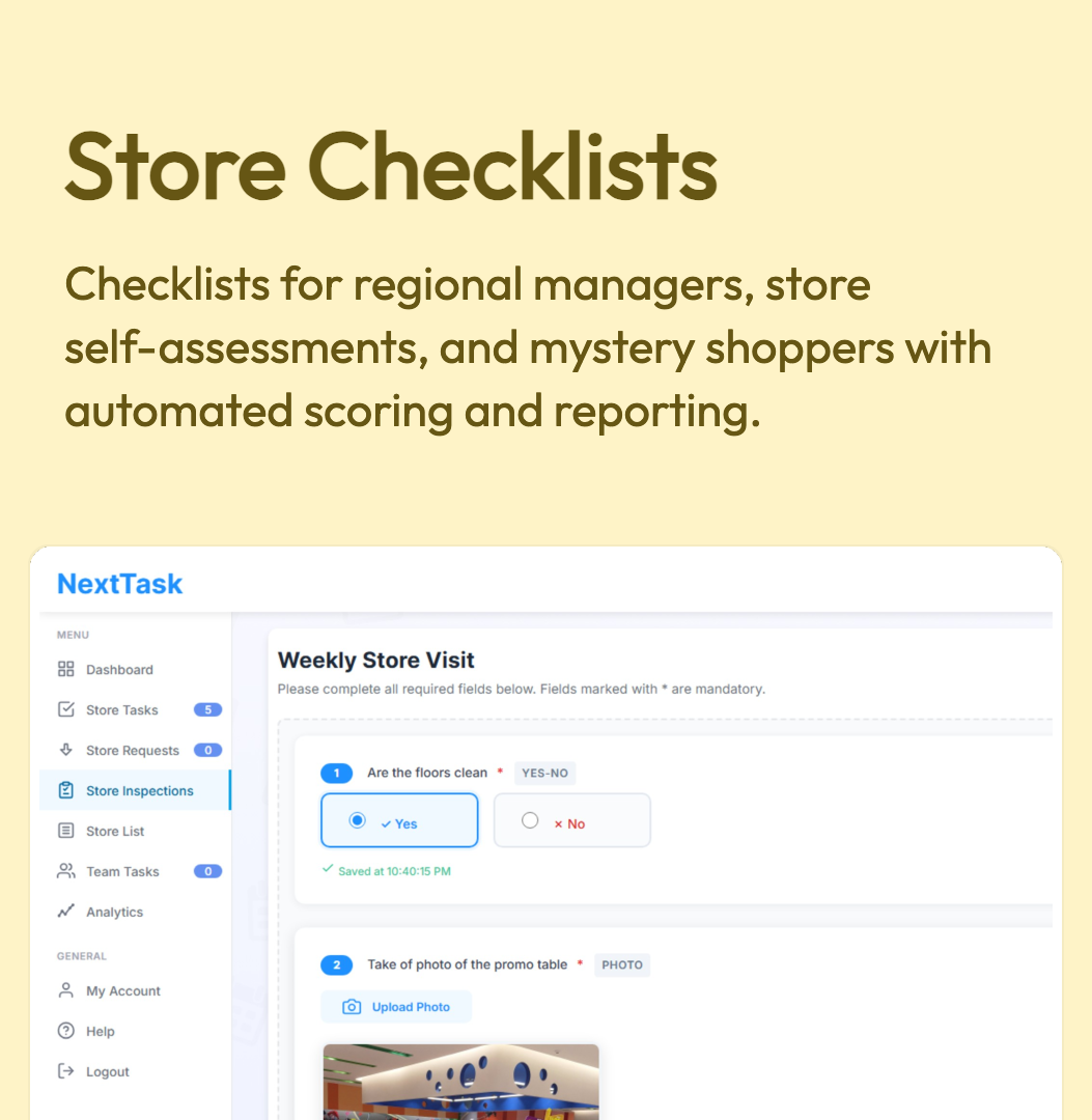 Store Checklists