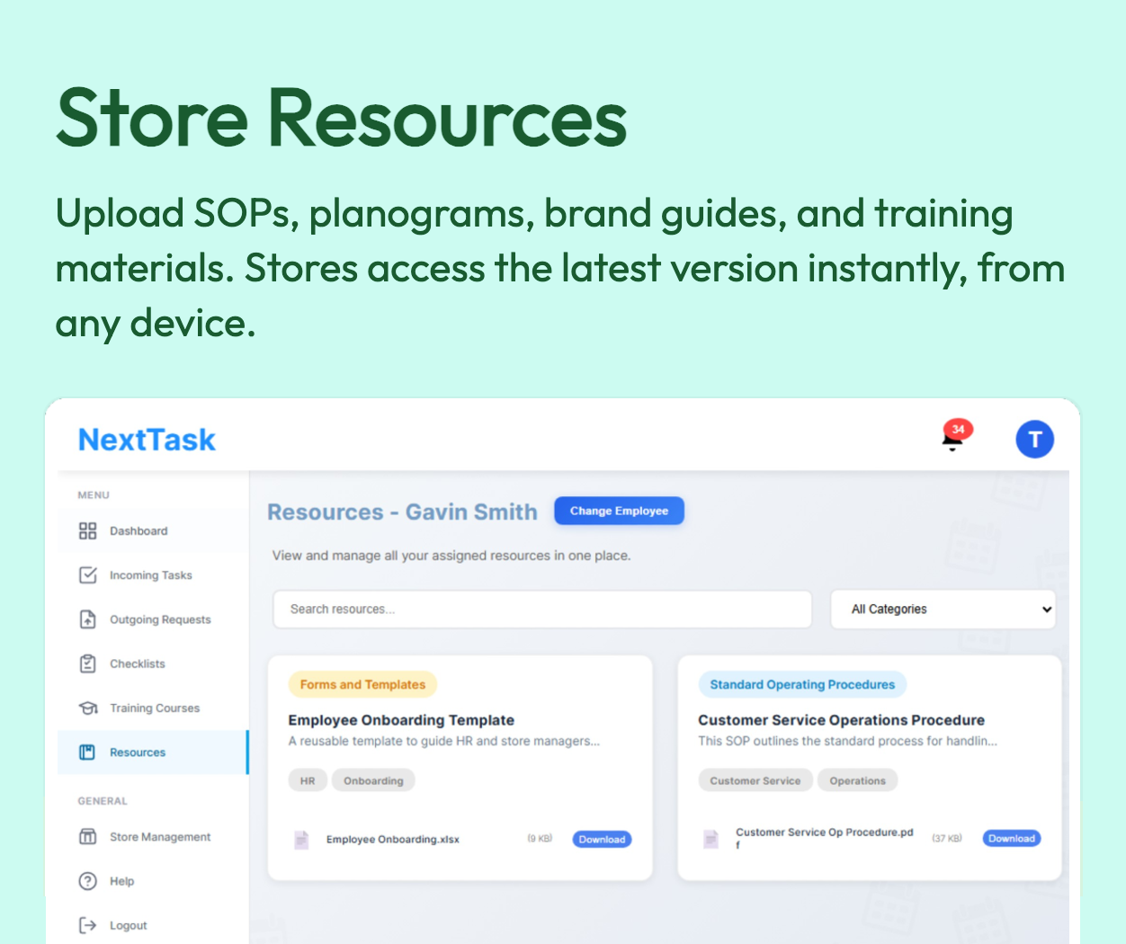 Store Resources